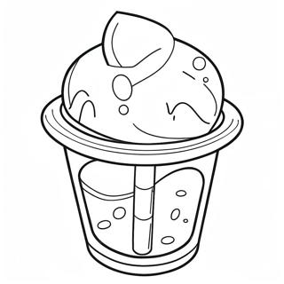 Farverig Slushie Kop Farvelægningsside | Slushie malebog