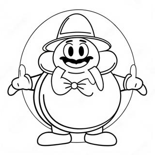 Sjov Eggman med et Stort Smil Farvelægningsside | Ægmand malebog