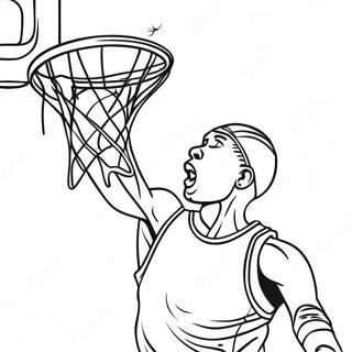 Basketballspiller, der Dunker Malebog | NBA Logo malebog