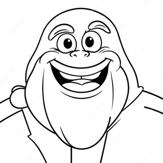 Grimace Karakter Farvelægningsside | Grimace malebog