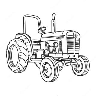 Vintage Traktor, der Trækker Malebog | Traktortræk malebog
