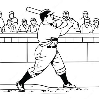 Babe Ruth Klassisk Sving Farvelægningsside | Babe Ruth malebog