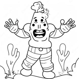 Brændende Zozobra farvelægningsside | Zozobra malebog