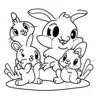 Bunny og Venner Tiny Toons Malebog | Små Toons malebog