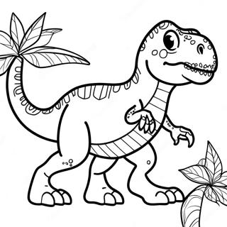 T-Rex farvelægningsside | Trex malebog