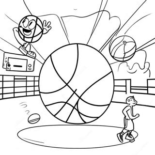 Spændende Basketballkamp Malebog | Basketball malebog