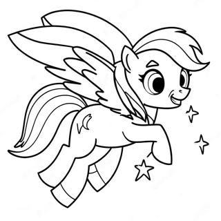 Rainbow Dash Flyvende Farvelægningsside | MLP malebog