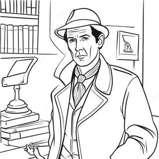 Sherlock Holmes klassisk detektiv farvelægningssider | Sherlock Holmes malebog