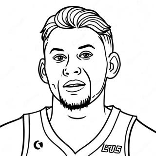 Luka Doncic Farvelægningsside | Luka Doncic malebog