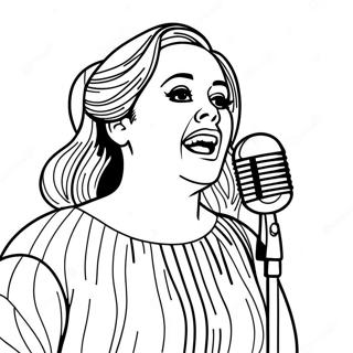 Adele Synger på Scene Malebog | Adele malebog