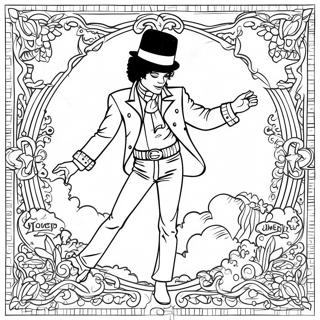 Bad Michael Jackson Album Cover Farvelægningsside | Bad Michael Jackson malebog