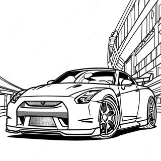 GTR R35 Sportsvogn Farvelægningsside | GTR R35 malebog