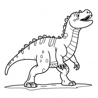 Carnotaurus Brølende Farvelægningsside | Carnotaurus malebog