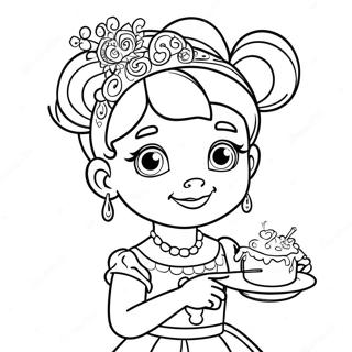 Fancy Nancy med Glitrende Tilbehør Farvelægningsside | Fancy Nancy malebog