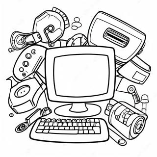 Børnehave Computerdele Malebog | Børnehave Computerdele malebog