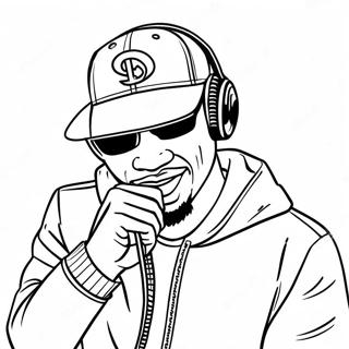 Cool Rapper med Mikrofon Malebog | Rapper malebog