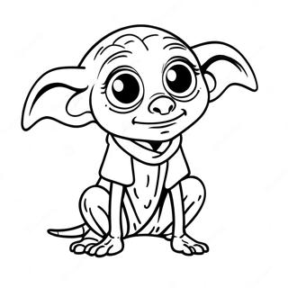 Dobby Hus-Elfen Farvelægningsside | Dobby malebog