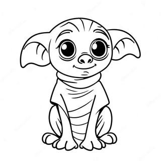 Dobby med Sokker Farvelægningsside | Dobby malebog