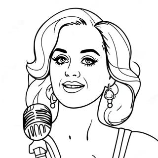 Farvelægningsside med Katy Perry | Katy Perry malebog