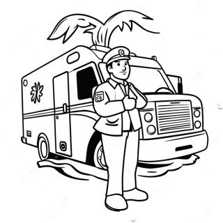 EMT paramedic i aktion farvelægningsside | EMT malebog