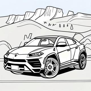 Lamborghini Urus Farvelægningsside | Lamborghini Urus malebog