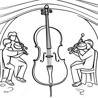 Smuk Cello i en Koncert Farvelægningsside | Cello malebog