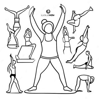 Lululemon Yoga Poses Farvelægningsside | Lululemon malebog
