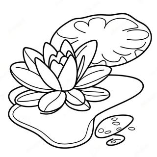 Lily Pad Farvelægningsside | Lily Pad malebog