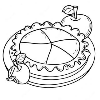 Lækker Æbletærte Farvelægningsside | Æbletærte malebog