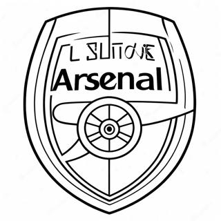 Arsenal logo farvelægningsside | Arsenal malebog