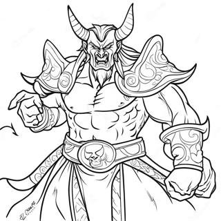 Muzan med Blood Demon Art Farvelægningsside | Muzan malebog