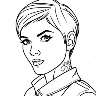 Ruby Rose i Aktion Farvelægningsside | RWBY malebog