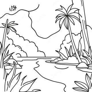 Farverig Panama jungle farvelægningsside | Panama malebog