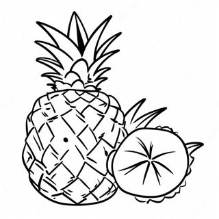 Ananas farvelægningsside | Ananas malebog