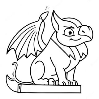 Gargoyle farvelægningsside | Gargoyle malebog