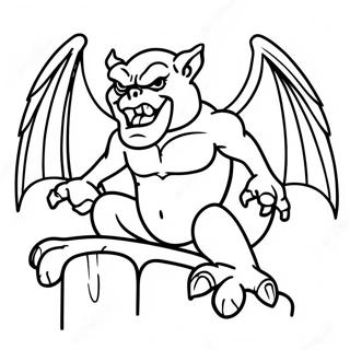 Vred gargoyle farvelægningsside | Gargoyle malebog