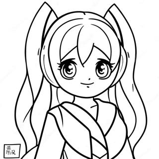 Miku farvelægningsside | Miku malebog