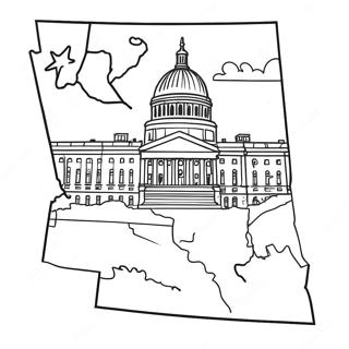 Missouri Stat Outline Farvelægningsside | Missouri malebog