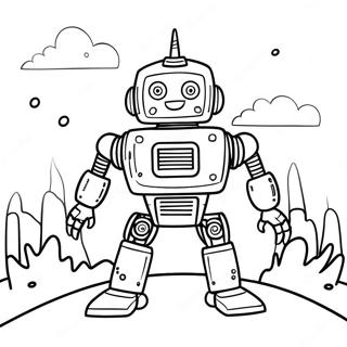 Eventyrlig Vild Robot Farvelægningsside | Den Vilde Robot malebog