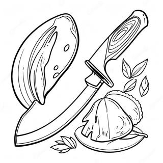 Kniv farvelægningsside | Kniv malebog