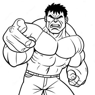 Rød Hulk farvelægningsside | Rød Hulk malebog