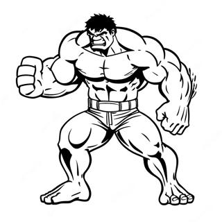 Fierce Red Hulk i aktion farvelægningsside | Rød Hulk malebog