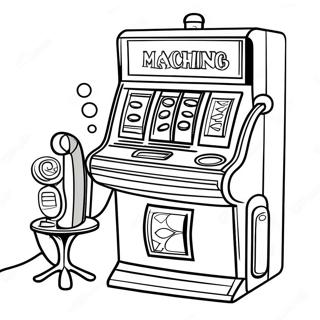 Farverig Slotsmaskine Farvelægningsside | Casino malebog