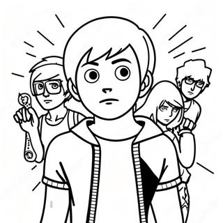 Scott Pilgrim vs. Verden Farvelægningsside | Scott Pilgrim malebog