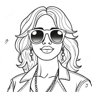 Cool Baddie med Solbriller Malebog | Baddie malebog