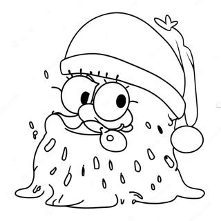 Festlig SpongeBob med Julehat Malebog | Jule SpongeBob malebog