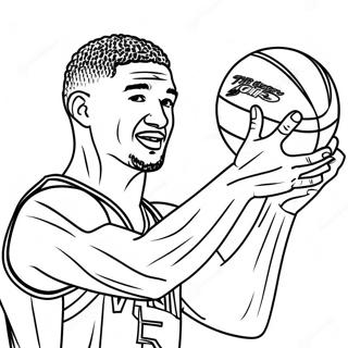 Klay Thompson Tre-Punkt Skud Malebog | Klay Thompson malebog