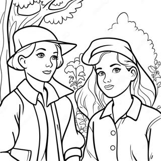 Nancy Drew og venner farvelægningsside | Nancy Drew malebog