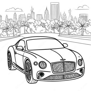 Bentley luksusbil farvelægningsside | Bentley malebog