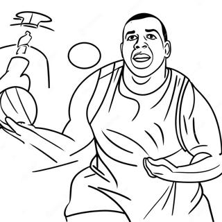 Magic Johnson basketball farvelægningsside | Magic Johnson malebog